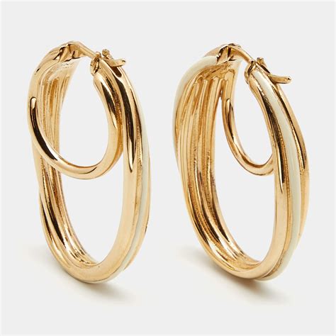 gold Celine Earrings for Women 